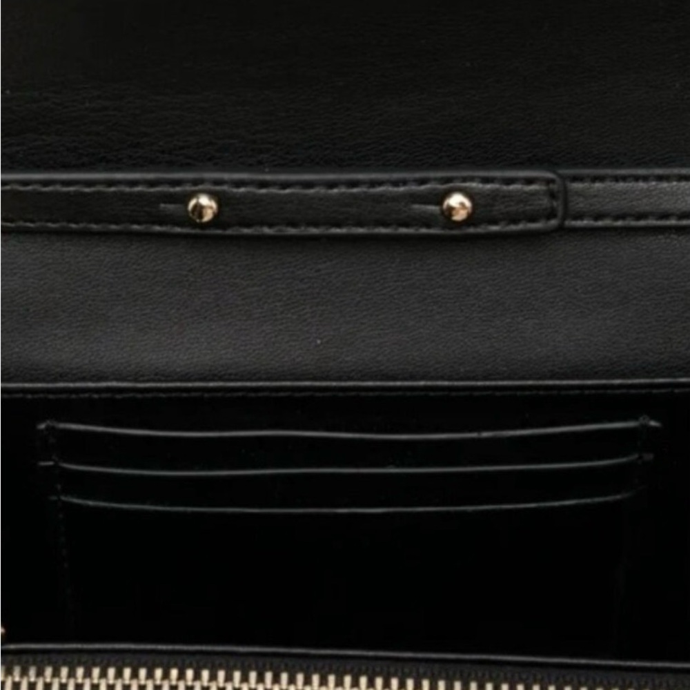 Ted Baker London Black Floral Clutch with Gold Chain - Picture 3 of 5